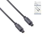DINIC Toslink cable, 4mm Ø, plug made of PVC, contacts gold-plated, black, length 2.00m, DINIC box